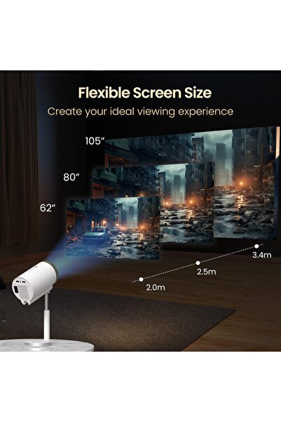 Generic Beem 520 Smart LED Projector, 720p Native, 2200 Lumens, Bluetooth & Wi-Fi