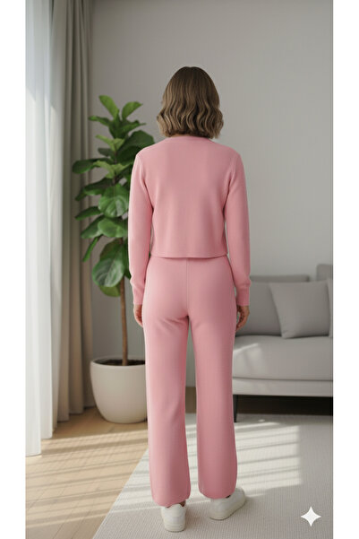 ikomteks Crop Triko Top and Bottom Set