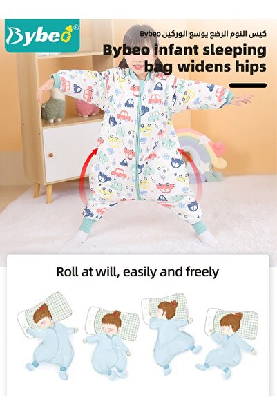 BYBEO Baby Sleep Sack, Soft Baby Sleeping Bag, Swaddling Blanket, Swaddle Wrap, Pure Cotton Wearable Blank