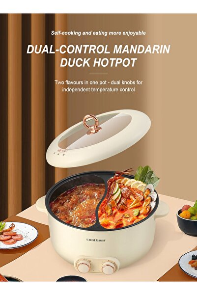 Cool Bear Electric Hot Pot 6L Household Large Capacity Electric Cooker Multifunctional Hot Pot All-in-one Pot