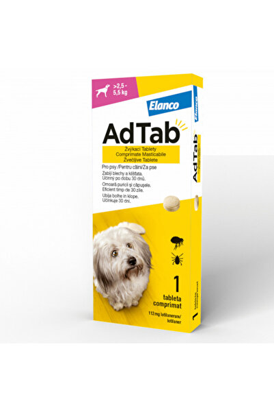 ELANCO AdTab Dog 112 mg (2.5-5.5 kg) - Antiparasitic tablets - 1 tablet