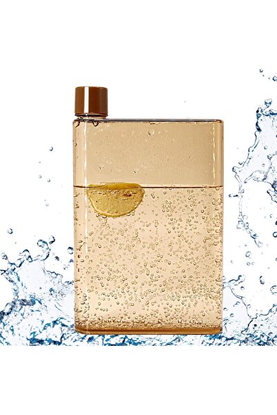 Alcoach Reusable Slim Flat Water Bottle 420ml (Coffee Color)