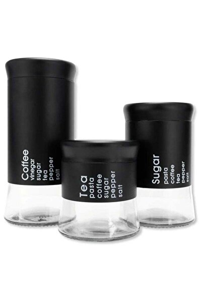 Beauenty 3 Pieces Airtight Coffee Tea Sugar Jars Set
