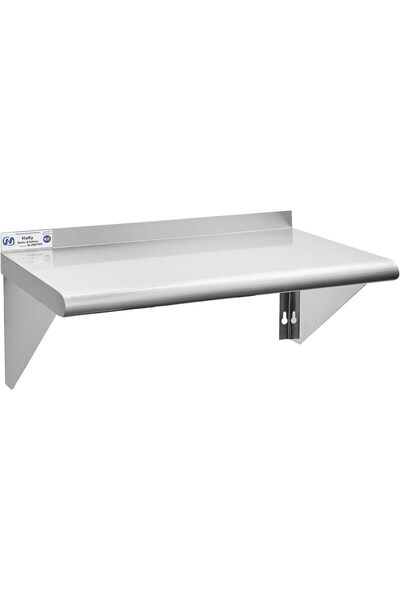 A.E رف من الفولاذ المقاوم للصدأ مقاس 12 × 24 بوصة، وزن 230 رطلاً، رف عائم مثب...