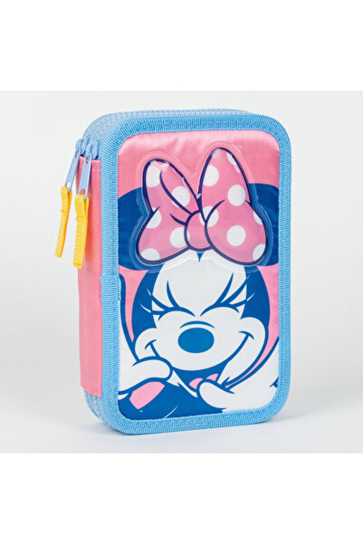 Minnie Mouse 29-piece pencil case, 2 compartments, Disney 3D