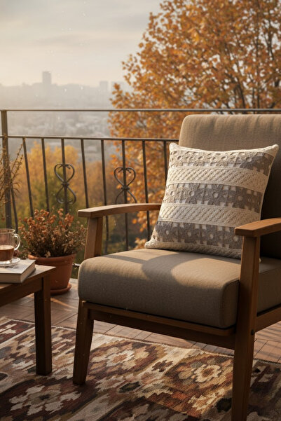 homytextiles غطاء وسادة مزخرف بنمط البابونج، محبوك يدويًا بنمط مربعات بوهيمي،...