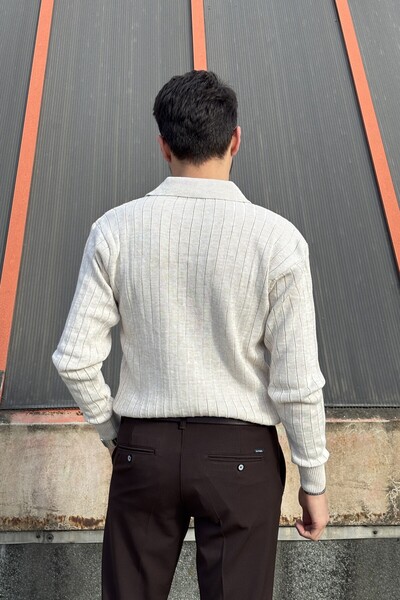 inpool Ανδρικό πουλόβερ, Πολυτελής κουλτούρα, Στυλ κινουμένων σχεδίων, Πλεκτό με λαιμόκοψη πόλο, πλεκτό πουλόβερ PLTK09