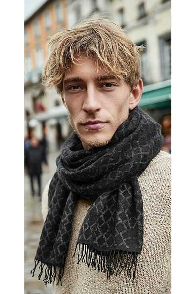 LAGRANZE Valmero Patterned Scarf Men's Scarf