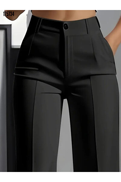 moda wanilia Casual and Stylish Women's High Waist Imported Pocketed Crepe Trousers