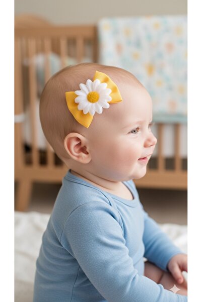 Toka Perisi Yellow Daisy Hairless Baby Clip (1 Piece)
