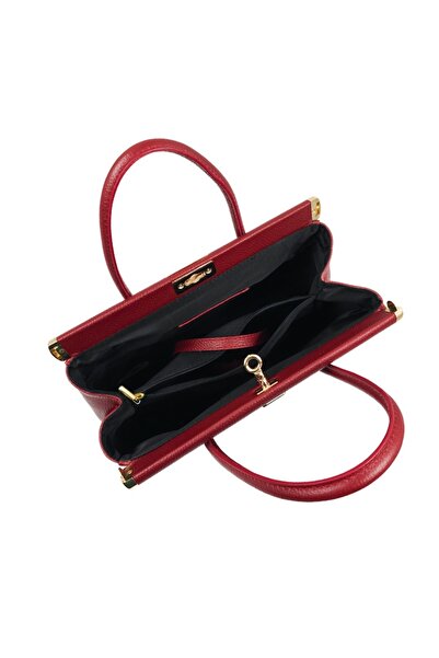 Posete Fagaras Jennifer Leather Purse - Orange, Genuine Leather Office Bag, Handbag, Bags