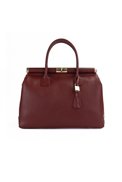 Posete Fagaras Jennifer Leather Purse - Bordeaux, Genuine Leather Office Bag, Handbag, Bags