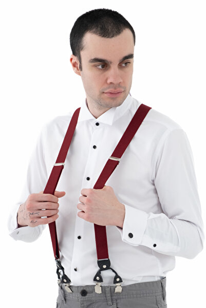 ELROZO Erkek Pantolon Askısı 6 Klips Modeli