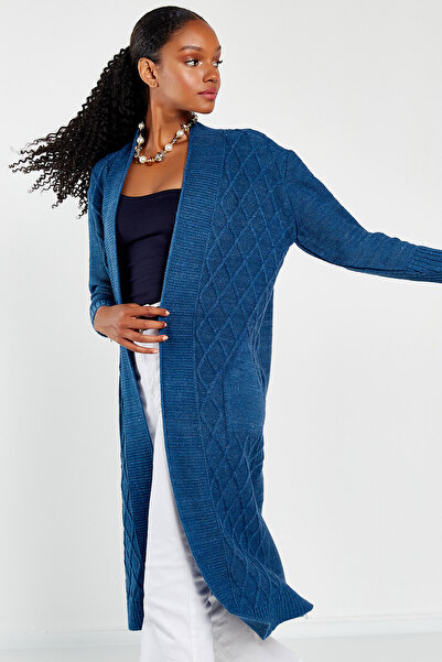 Hopoi Women's Baklava Pattern Midi Cardigan