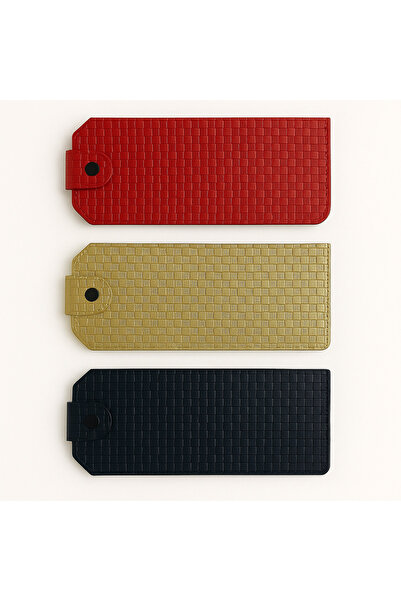 Oxxop Accessory Gözlük Kılıfı, Çift Bölmeli, 3 Renk Bir Arada KIRMIZI, GOLD, ...