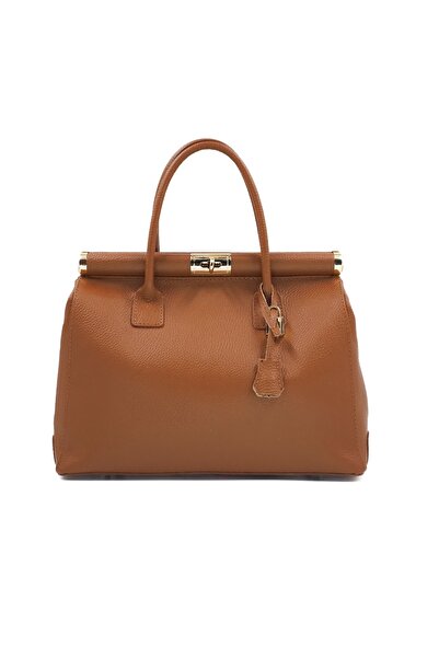 Posete Fagaras Jennifer Leather Purse - Cognac, Genuine Leather Office Bag, Handbag, Bags