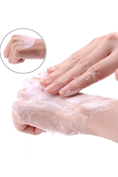 EHOME 1 Box 50 Sheets Mini Portable Travel Soap Paper Sheets Disposable for Outdoor, Camping Hiking (Blue)