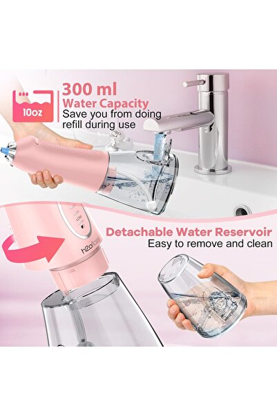 h2ofloss Water Dental Flosser Teeth Cleaner Pick,5 Mode IPX7 Waterproof