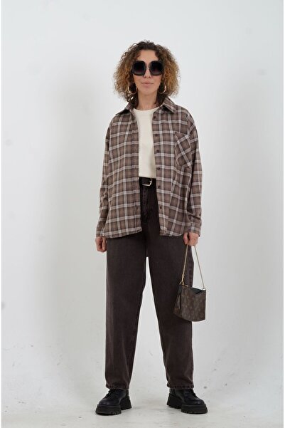 Zelish My Sister Καρό πουκάμισο σκούρου βιζόν