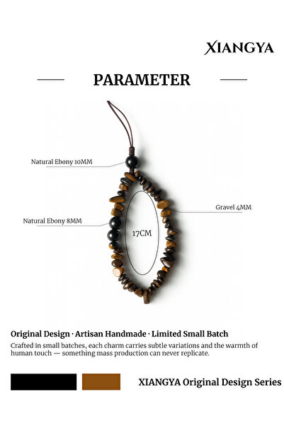 XIANGYA Lanyard Phone Strap with Blue Glass Beads – Handmade Cute Minimalist Charms for Phones & Bags