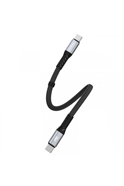 DUDAO Cablu Date si Incarcare USB-C - USB-C L10C, 100W, 0.23m, Negru