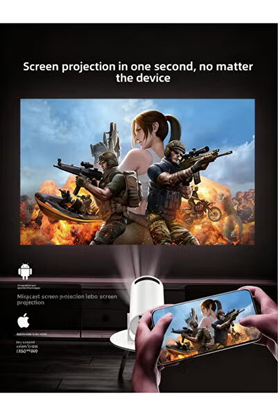 OEM 4K Ultra HD Home Theater Projector, Full HD 1080P, Built-in Smart OS with Wireless Screen Mirroring