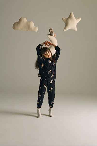 Hays Kız Çocuk Pamuklu Uzun Kollu Pijama Takımı