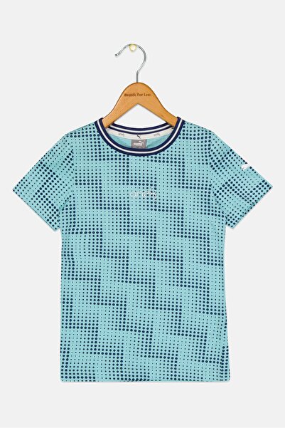 Puma Kids Boy Short Sleeve Allover Print T-Shirt, Multicolor