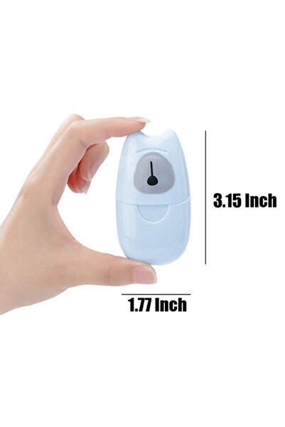 EHOME 1 Box 50 Sheets Mini Portable Travel Soap Paper Sheets Disposable for Outdoor, Camping Hiking (Blue)