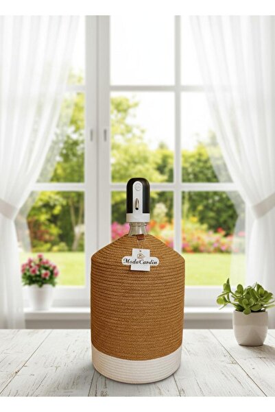 ModaCardin Husă pentru dozator de apă cu aspect de paie de iută, husă elegant...