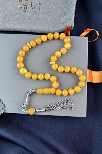 dergah tesbih Russian Kaliningrad Amber Silver Design Prayer Beads (Amber), (Drop Amber Prayer Beads)