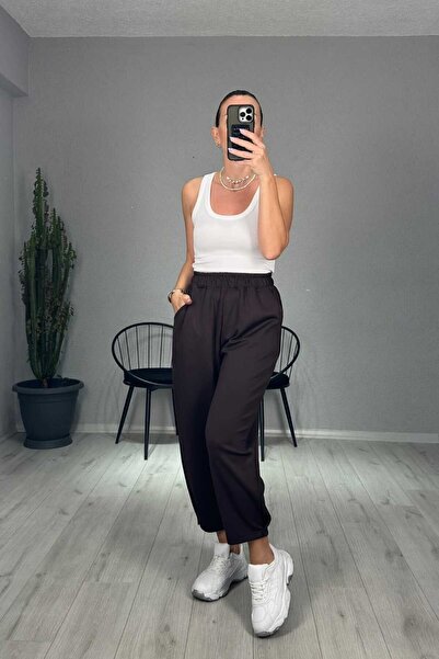 lady special Kışlık Modal Kumaş Paça Tutturmalı Şalvar Pantolon