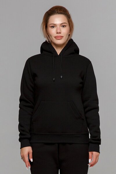 ELNOYA Black -Unisex Basic Long Sleeve Comfortable Sweatshirt
