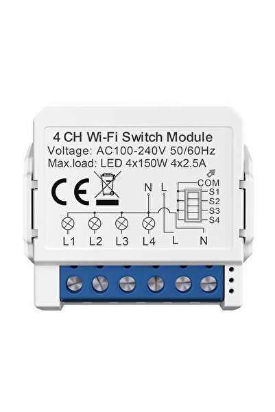 Avatto مفتاح ذكي واي فاي من تويا بـ 4 قنوات