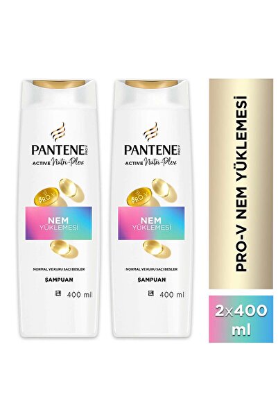 Pantene Nemlendirici Şampuan 400ml Normal ve Kuru Saçları Besler x 2 Adet