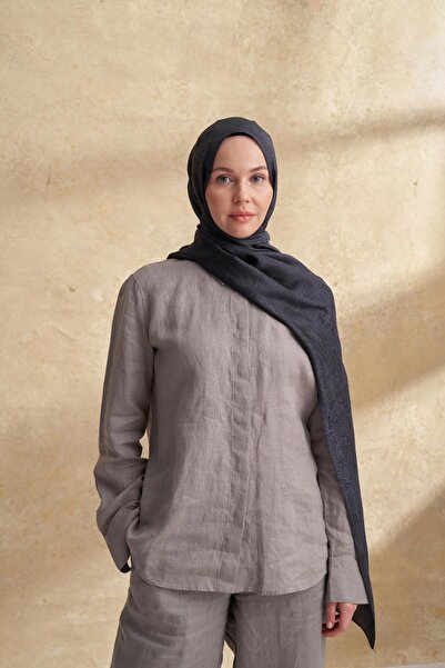 ARMANDA Jose Jakar Ethnic Pattern Shawl - Anthracite