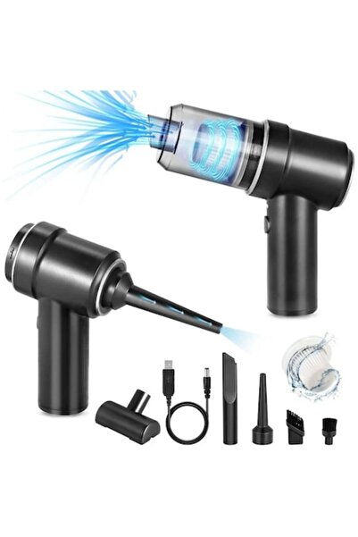 SELLIUM Aspirator auto portabil 3 în 1 cu suflantă și lumină LED, reîncărcabil USB, 5500Pa, pliabil