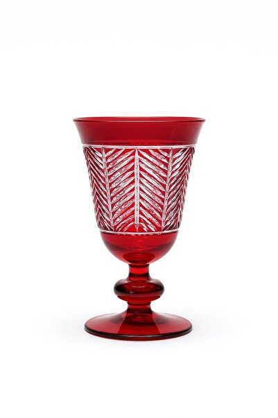 Mirano Cam Tasarım DEKORLU (KESME) EL İŞİ BOYALI GRACE 200ML KADEH