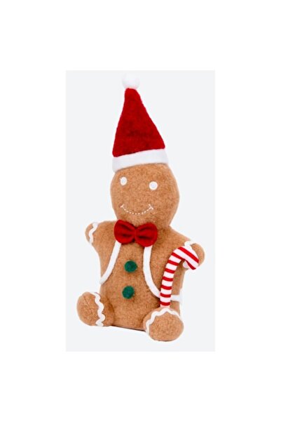 OEM Figurină de Crăciun din fetru, omuleț de turtă dulce, 25 cm