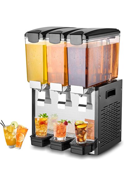 Five Stars موزع مشروبات تجاري من VEVOR، خزانات سعة 3×10 لتر، 440 واط من الفولاذ المقاوم للصدأ