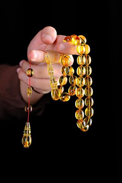 dergah tesbih Special Collectible Systemic Tassel Drop Amber Prayer Beads (Amber), (滴形琥珀 Prayer Beads)
