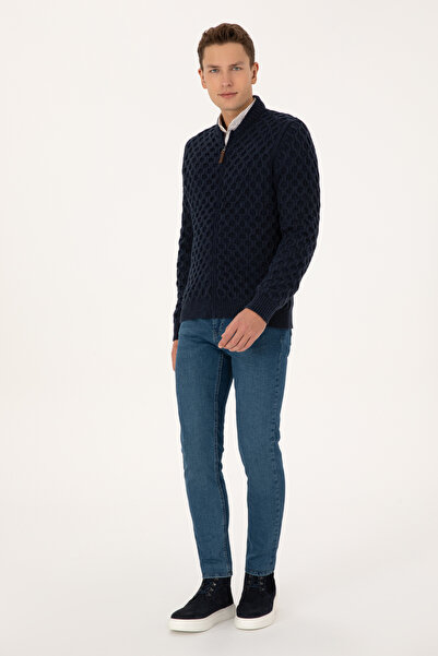 U.S. Polo Assn. Men's Navy Blue Knitwear Cardigan 50308216-Vr033