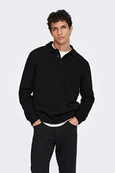 ONLY & Sons Onshope Erkek Relaxed Fit Orme Polo – Geri Donusumlu, Kolay Kombinlenebilir