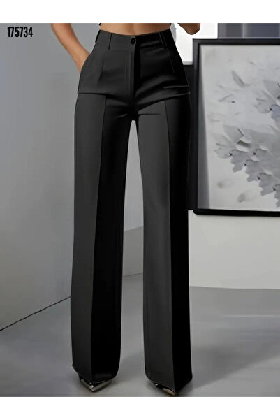 moda wanilia Casual and Stylish Women's High Waist Imported Pocketed Crepe Trousers