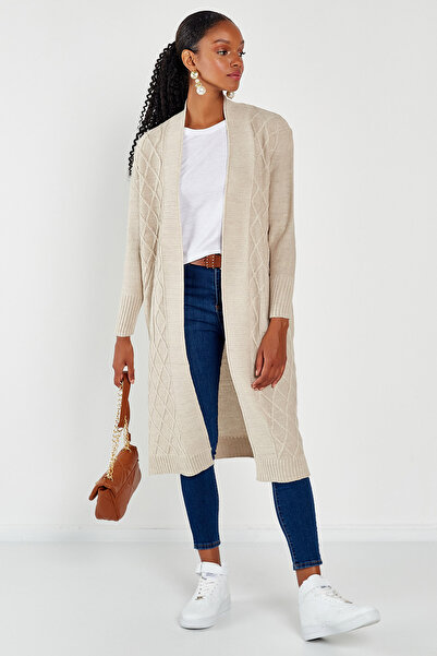 Hopoi Women's Baklava Pattern Midi Cardigan