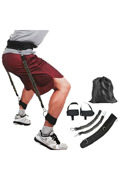 Fitness World Adjustable resistance bands and resistance ropes for fitness training, black color