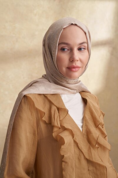 ARMANDA Jose Jakar Ethnic Pattern Shawl - Mink