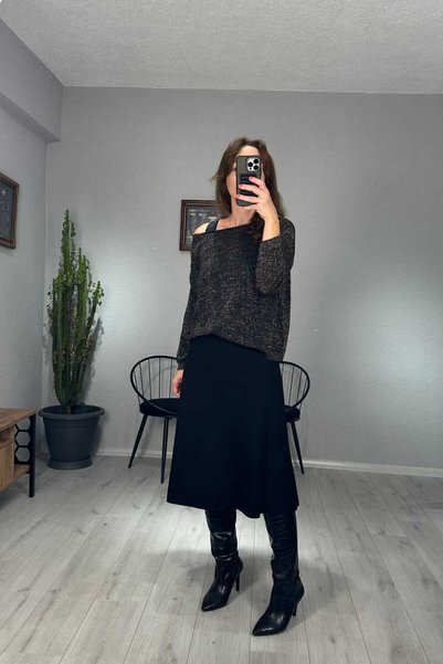 lady special ZRA Selanik Kumaş Bel Korsajlı Etek