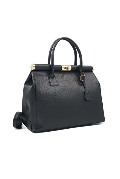 Posete Fagaras Jennifer Leather Purse - Black, Genuine Leather Office Bag, Handbag, Bags