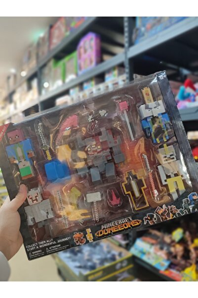 VARDEM OYUNCAK Minecraft Dungeons Büyük Savaş Seti - Kahraman Figürleri ve Si...